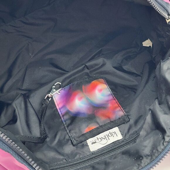 Kipling G*Rilla Girlz Purple Pink Nylon Weekender Travel Duffle Bag - Picture 6 of 9